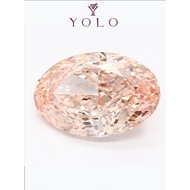 YOLO Lab-grown diamond Oval 4.46ct FANCY INTENSE PINK--8633943369434