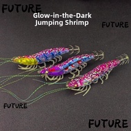 HL-FUTU Squid Bait, Wooden Material Watermelon Laser Squid Jig, Flying Rattle Lure 10cm Length 12g W