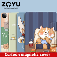 zoyu iPad case Cartoon anime cute magnetic hasp Cover Ultra-thin three-fold bracket support for iPad 2022 Pro 11 Pro 12.9 2020 2021 2018 iPad 10.9 Air 4 air 5 case Cover Anti-bending design Support pencil adsorption charging