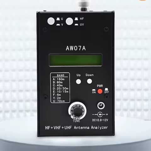 HF/VHF/UHF AW07A 1.5-470MHZ 160M Multiband Antenna Analyzer with 1.0 To 9.99 SWR SWR Antenna Meter T