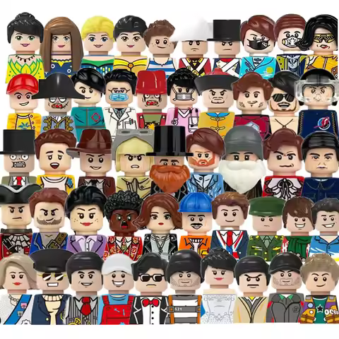 Mini Building Block Toys City Career 3D Building Block Dolls Toys Cartoon Character Models Mini Acti