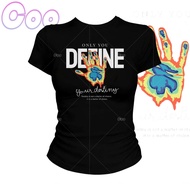 (24H SHIP)Women's stretch t-shirt - Vintage print - Slim Fit - Soft, Breathable - Fashion - High Qua