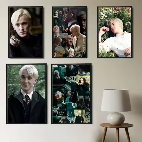 Arrogant Tom Felton Draco Malfoy Wall Art Anime Canvas Painting Poster For Living Room Decoration Pi