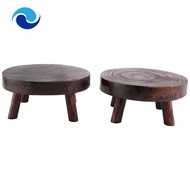 2Pcs 8IN Round Plant Stand Wood-Flower Pot Supports Plant for Indoor Outdoor Home