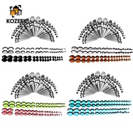 [KOZEEY] 72Pcs Acrylic Plugs Stainless Steel Tapers 14G-00G Ear Stretching  Kits