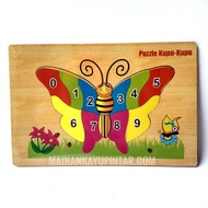 Wooden Puzzle Butterfly Numbers