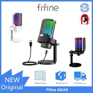 Fifine A6/A8 crophone with sound card RGB light game dubbing recording live USB crophoneHT99 LPRJ