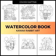 ColourCrafters Watercolour Drawing Book Kawaii Rabbit Art 200gsm 300gsm Watercolour Paper