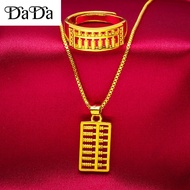 Original 916 gold ring men's abacus ring necklace Men's jewelry does not fade