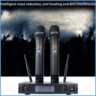 WU Microphone Transmitter Professional Karaoke VHF Wireless Microphone System for Ideal for DJ Church Events Microphone