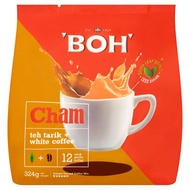 BOH Cham Teh Tarik + Kopi Putih 27g x 12 stick