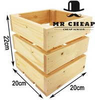 (Hot)Pine Wood Box Wooden Crate Storage Container/Wooden Storage Box 1009