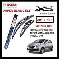 Bosch Advantage BA2016 Wiper Blade 20" &amp; 16" For Myvi / Avanza / Hyundai Atos
