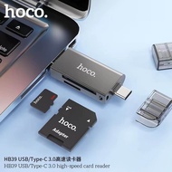 Hoco HB39อะแดปเตอร์การ์ดรีดเดอร์ USB 3.0 512G Type C SD Micro SD TF OTG สําหรับ iPad Air 5 4 iPad Mini 6 Card Reader