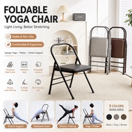 Foldable Yoga Chair for Iyengar Yoga Pilates Training PU Seat Stretching Exercise Fitness Support Ch