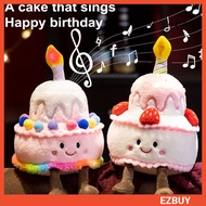 [ezbuy] Birthday Cake Plush Doll Gift for Kids Strawberry Cake Pillow Stuffed Animals Funny Plushies