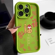 Good case 🔥ส่งจากไทยใน24ชม.🔥เคสไอโฟน11 ปีมะโรง (งูใหญ่)Cute cartoon dragon New Straight Edge Phone case For IPhone 11 14 7Plus XR X 12 13 Pro Max 15PRO MAX 14 7 8 6s 6 Plus XS Max SE 2020 Simple Solid Candy Color Matte Liquid Silicone Phone Case