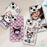 For iPhone 7 8 SE X 11 12 13 14 15 Cute Cartoon Pictures Daily Washed Phone Cases Metal Photo Frame 