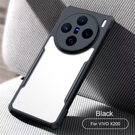 Vivo X200Pro Shockproof Case Colored Edges Clear Back X200/Vivo X200 Pro Model-Specific