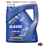 Mannol  CLASSIC 10w40 Minyak Hitam  FULLY SYNTHETIC+ESTER+SAE   (4L) GENUINE MANNOL ENGINE OIL With FREE GIFT