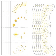 Glitter Freckles Face Tattoo, 10PCS Gold Glitter Freckles, 2 Styles Body Face Glitter for Women Girl