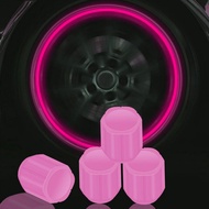 ❀On Sale❀4Pcs Tire Valve Covers Glow in Dark For Pink Fluorescent for Cars and Motorbikes❀