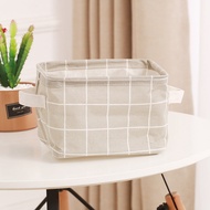 Mini Canvas Desktop Storage Basket 20x16x14cm