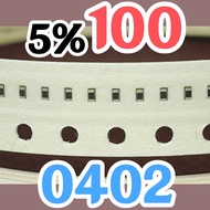 10pcs Chip resistor smd 100 10R0 5% size 0402 1005 10ohm 10 ohm