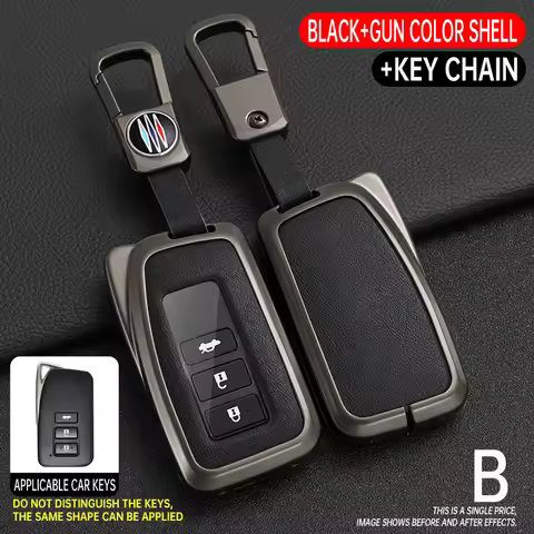 Metal Leather Car Key Fob Case Cover Keychain For Lexus NX RX LX IS ES GS 200t 250 300 300h 350 450h