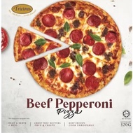 Tricious 9.5 Inches Beef Pepperoni Pizza Thin and Crispy Pizza Halal 340g