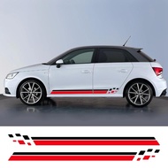 Car Door Sticker Vinyl Racing Stripes Graphics Accessories For Audi A1 8X GB 8XF 8XA GBA Sportback Q