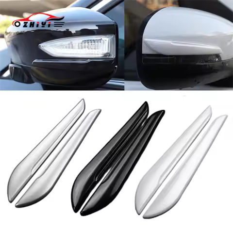 2pcs Car Door Body Rearview Mirror Protector Guard Anti Scratch Anti-collision Strips Sticker Baking