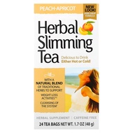 21st Century Herbal Slimming Tea, Peach-Apricot, Caffeine Free, 24 Tea Bags, 1.7 oz (48 g)