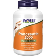 NOW Foods Supplements, Pancreatin 2000 with naturally occurring Protease (Protein Digesting), Amylas
