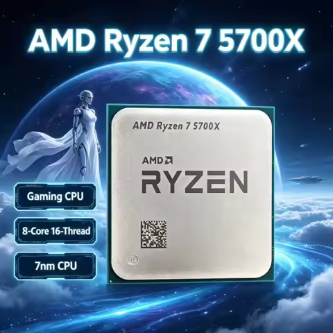 AMD Ryzen 7 5700X AM4 CPU 8 Cores 16 Threads 7nm 32MB L3 for Gaming and Streaming