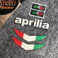 1 Set /3D Soft Gel Aprilia Logo Emblem Sticker For Motorcycle Scooter Side Strip Bike Helmet Reflect