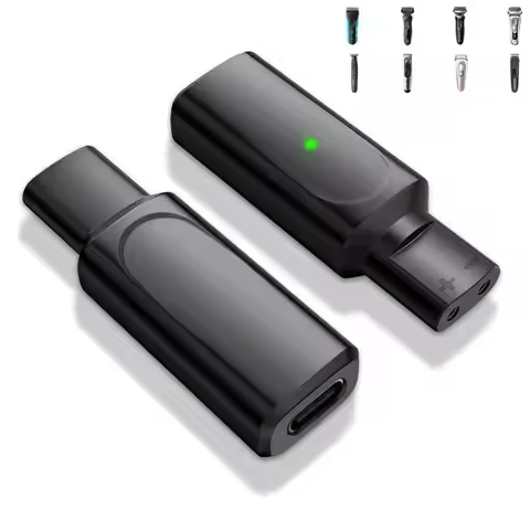 Display Light Electric Shaver Converter Type-c Shaver Adapter for Braun Series 3/5/7/9 HC/BG Series