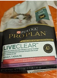 Purina Pro Plan LiveClear  貓糧 舒敏系列 敏感皮膚及腸胃配方 火雞 成貓 1.45kg