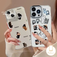 MissConnie Creative Make Up Mirror Cute Cartoon Rabbit Case Compatible for IPhone 11 Pro Max 12 11 13 14 Pro Max 14Pro Luxury Plating Metal Acrylic Shockproof Cover