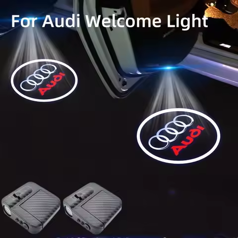 LED Car Door Light Projector Courtesy Shadow Welcome Lamps for Audi A1, A3, 4, 5, 6, 7, 8, Q2, 3, 4 