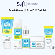 SAFI Perfect White Exfoliation AHA BHA PHA Skincare Full Set | Skincare | UVA | UVB | Vitamin C | Br
