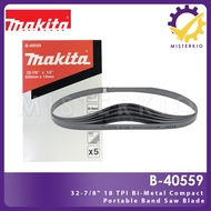 Makita B-40559 Bandsaw Blades 5PC/Pack 835MM X 13MM X 18TPI Suits DPB181 DPB182