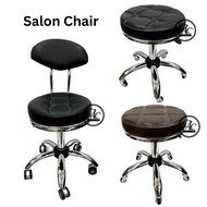 Salon Hair Stylist Chair Quality Adjustable Barber Round Stool Backrest Salon Chair Kerusi 师傅椅美容美发旋转