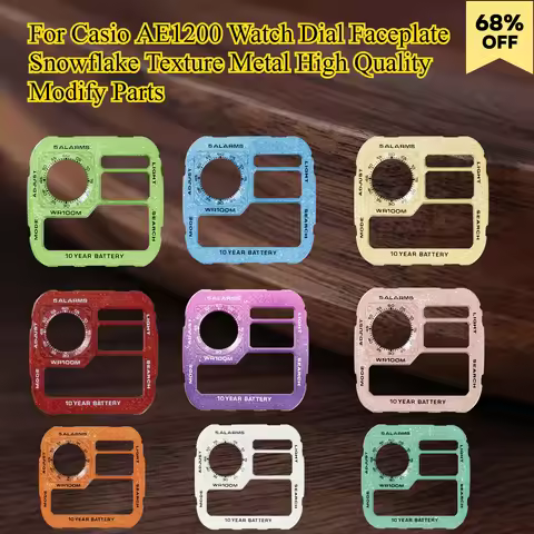 Compatible with Casio AE1200 Watch Faceplate Snowflakes Texture Royale Mod High Quality AE-1200 Meta
