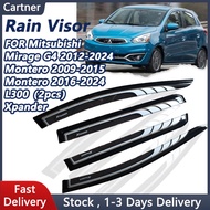 Rain Visor for Mitsubishi Mirage G4 Xpander Montero L300 2009 - 2024 Door Visor Rain Guard Window Vi