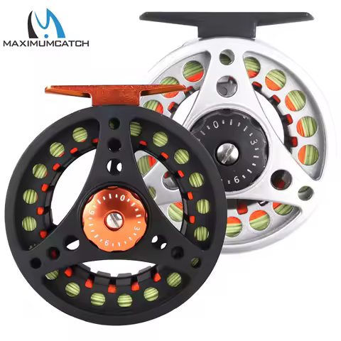 Maximumcatch ECO 3/4/5/6/7/8WT Fly Reel Large Arbor Aluminum Fly Fishing Reel with Fly Lines Combo