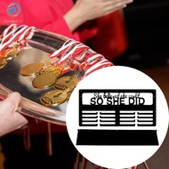 Dovewill Sports Award Medal Storage Hanging Organizer Iron Wall Display Rack Trophy Shelf for Gym Ra