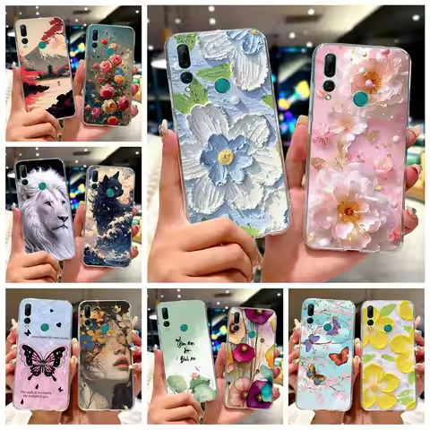 For Huawei Y9 Prime 2019 Case STK-L21 Colorful Flowers Painted Cover Soft Silicone Phone Case For Hu