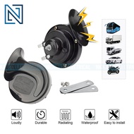 Black Twin Tone BM Horn 12V / 24V Electric Snail Horn Car Lorry Motorcycle Hon Kereta Motor Lori