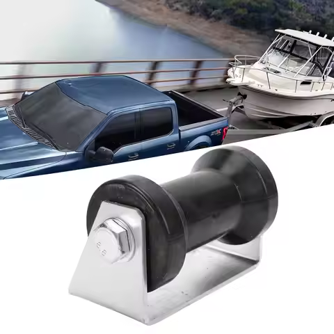 5 Inch Rubber Boat Trailer Roller with Steel Bracket Keel Roller Assembly Kit for Replacement Boat T